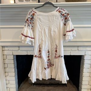 Free People Pavlo Embroidered Mini Dress.